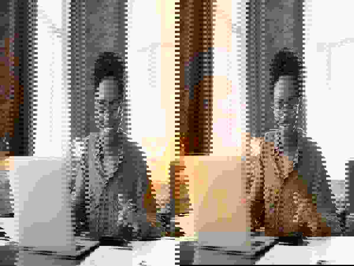 Woman on computer